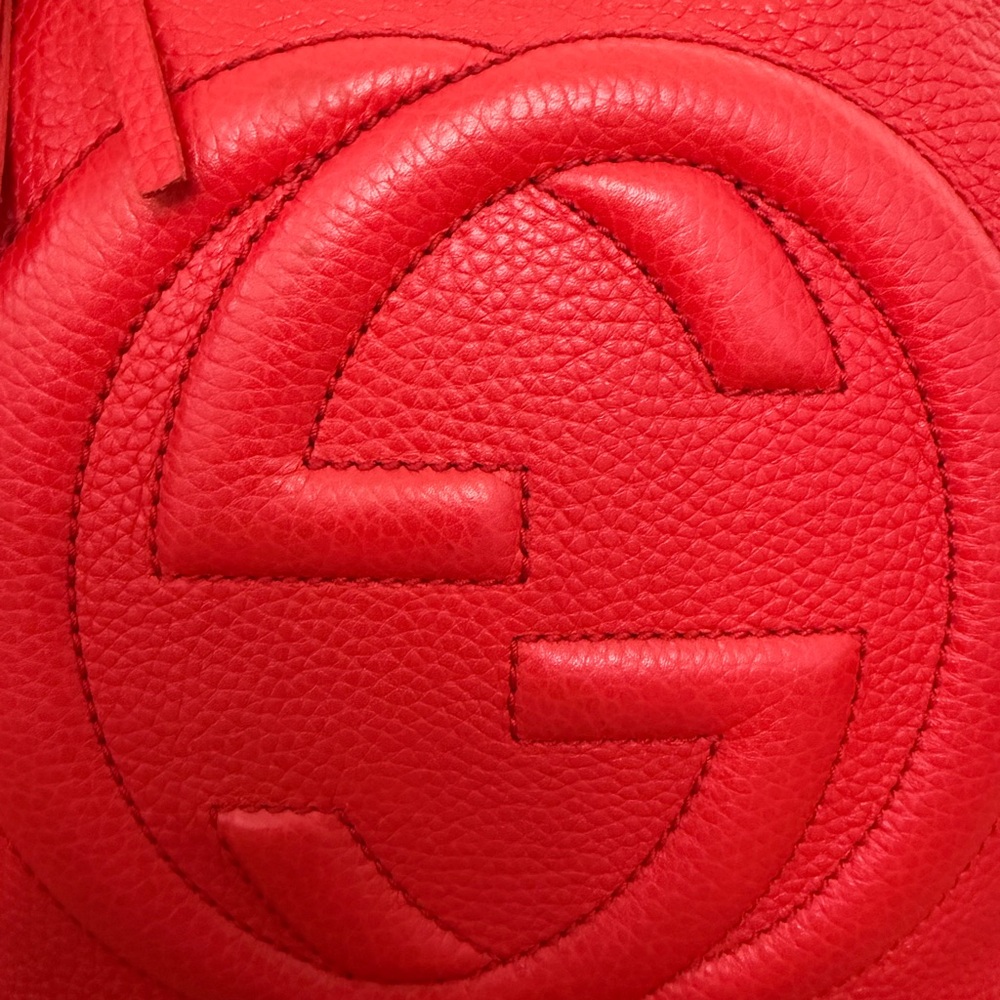 Gucci Large Calfskin Pebbled SoHo Convertible Hobo Bag, EUC - Picture 13 of 14